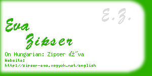 eva zipser business card